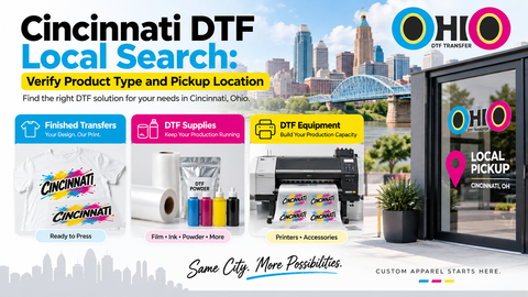 Cincinnati DTF Local Search: Verify Product Type and Pickup Location