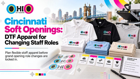 Cincinnati Soft Openings: DTF Apparel for Changing Staff Roles