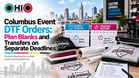 Columbus Event DTF Orders: Plan Blanks and Transfers on Separate Deadlines