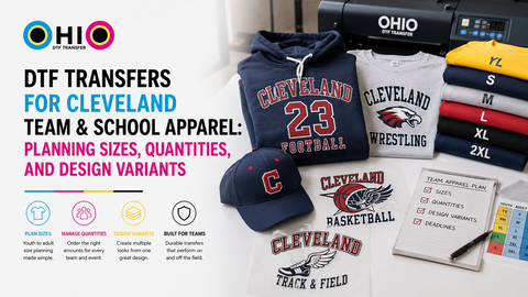 DTF Transfers for Cleveland Team and School Apparel: Planning Sizes, Quantities, and Design Variants