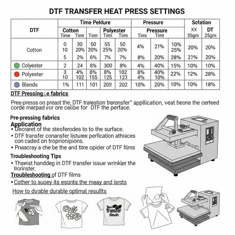 DTF Transfer Heat Press Settings