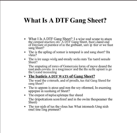 What Is A DTF Gang Sheet