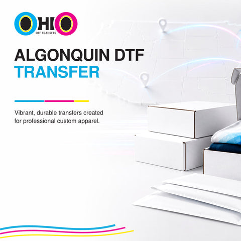 DTF transfer prints on hoodies and sweatshirts with colorful Ohio-inspired outdoor graphics.